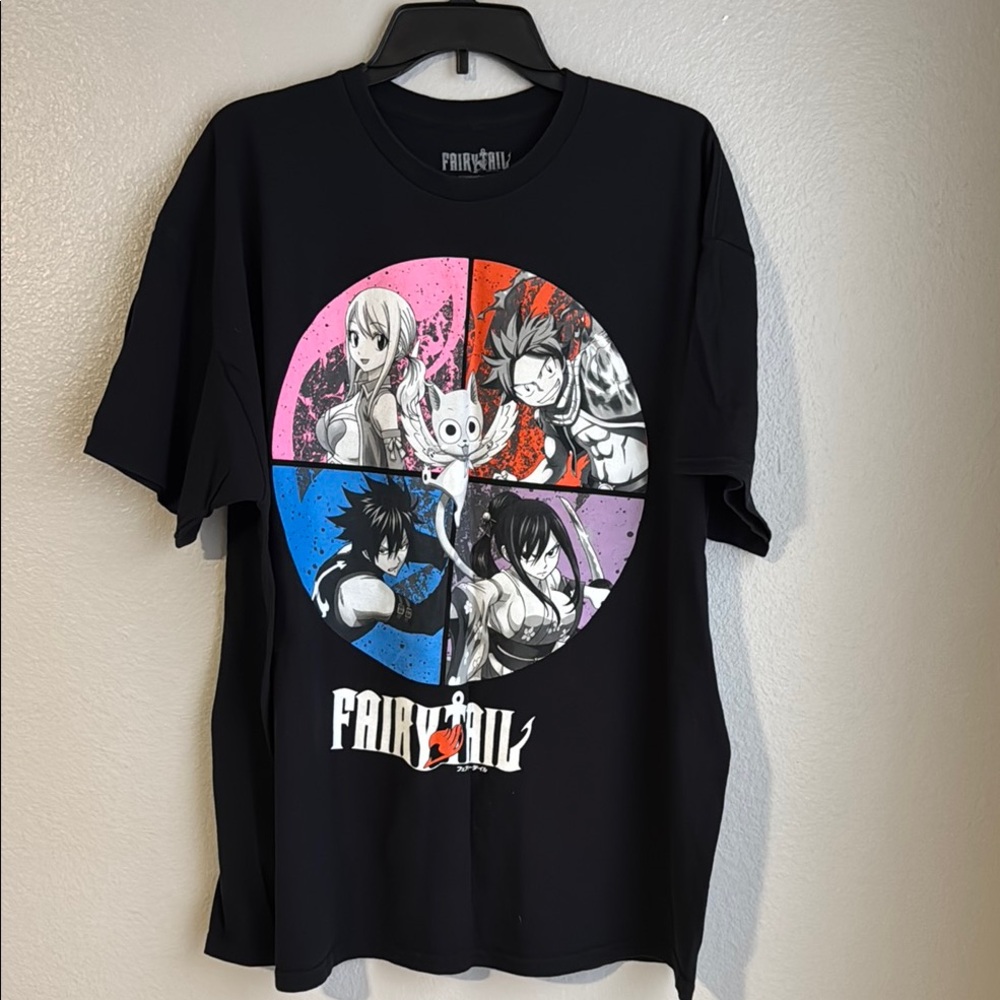 Fairytail Anime Graphic Design colorful short sleeve